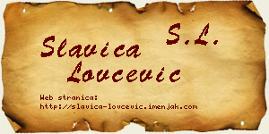 Slavica Lovčević vizit kartica